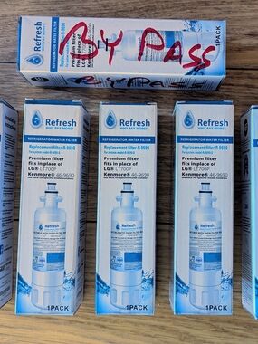 Refresh Refrigerator Water Replacement Filter R-9690. 5 Filters And Bypass. New